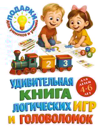 Удивительная книга логических игр и головоломок: для детей 4-6 лет