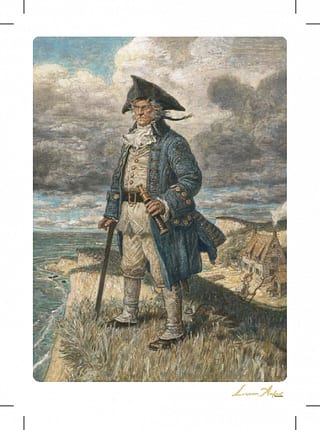 Открытка. Остров сокровищ. Старый пират